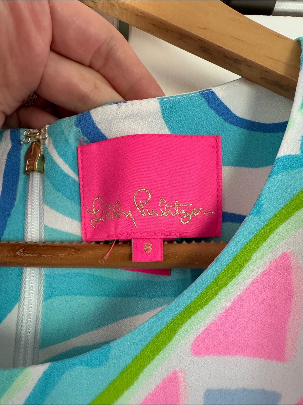 Lilly Pulitzer Narissa Shift Dress Coco Island Shell Colorful Beach Print Size 8 - Picture 5 of 8